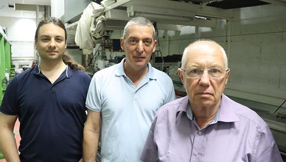 מימין: פרופ' לב שמר, פרופ' עדי אריה וגאורגי גרי רוזנמן